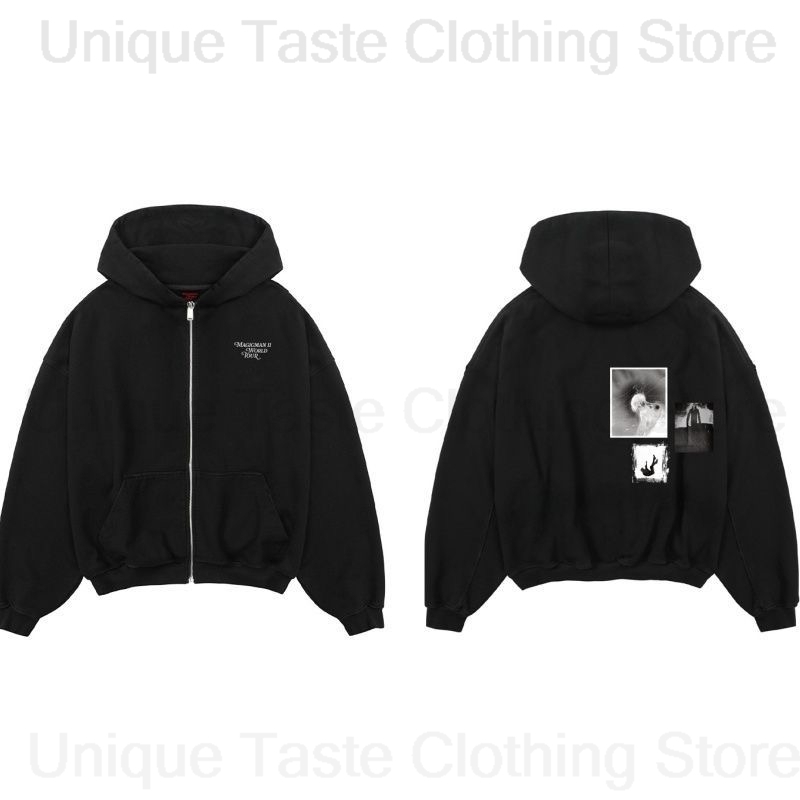 Mens Fashion Zip Up Hoodies - แจ็คสัน หวัง MAGICMAN 2 เสื้อฮู้ดซิปเดียวกันสำหรับผู้หญิงและผู้ชาย คุณภาพสูง