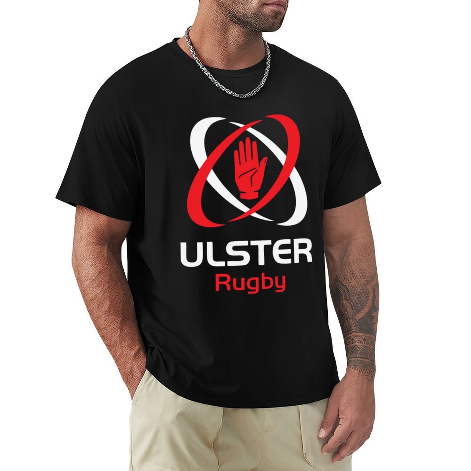 Mens Fashion Rugby Shirts - IRFU - เสื้อยืดดีไซน์อันโด่งดังของออลสเตอร์รักบี้แฟชั่นเสื้อยืดลำลองแบบเรียบง่าย
