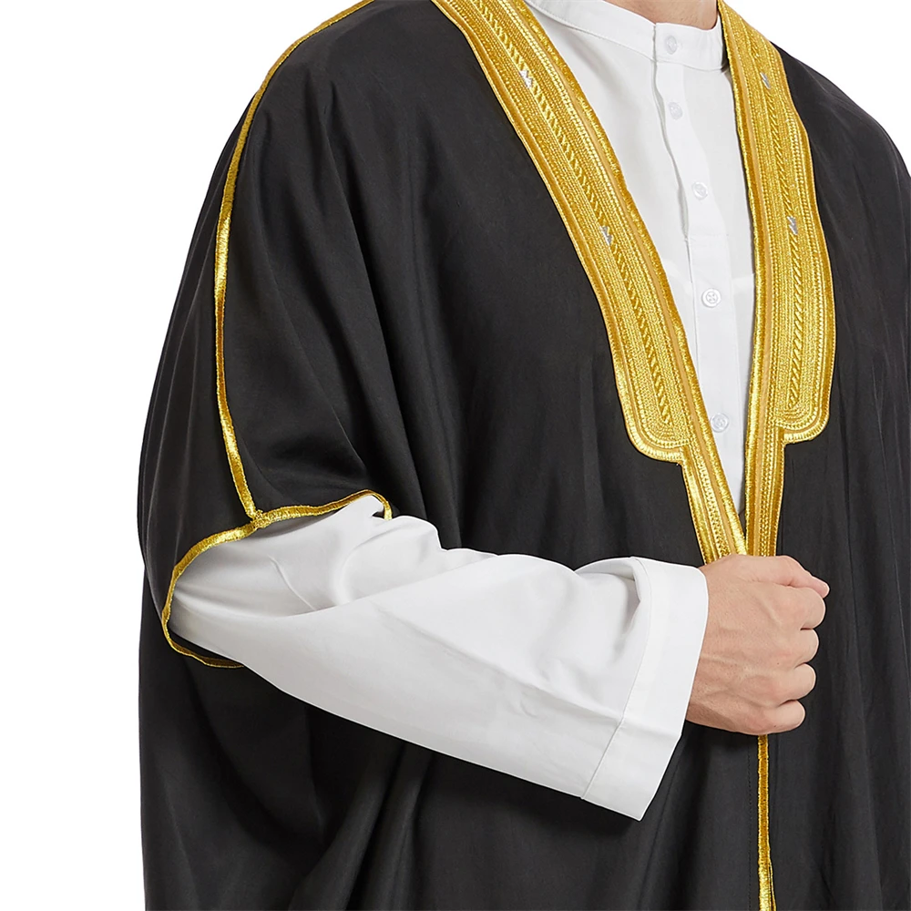 Dubai Men'S Fashion - ชุดคลุมมุสลิมสำหรับผู้ชาย, ชุดกิโมโนสำหรับมุสลิมเสื้อผ้าจานชามอิสลามดูไบซาอุดิอาระเบียสวดมนต์อาบายา