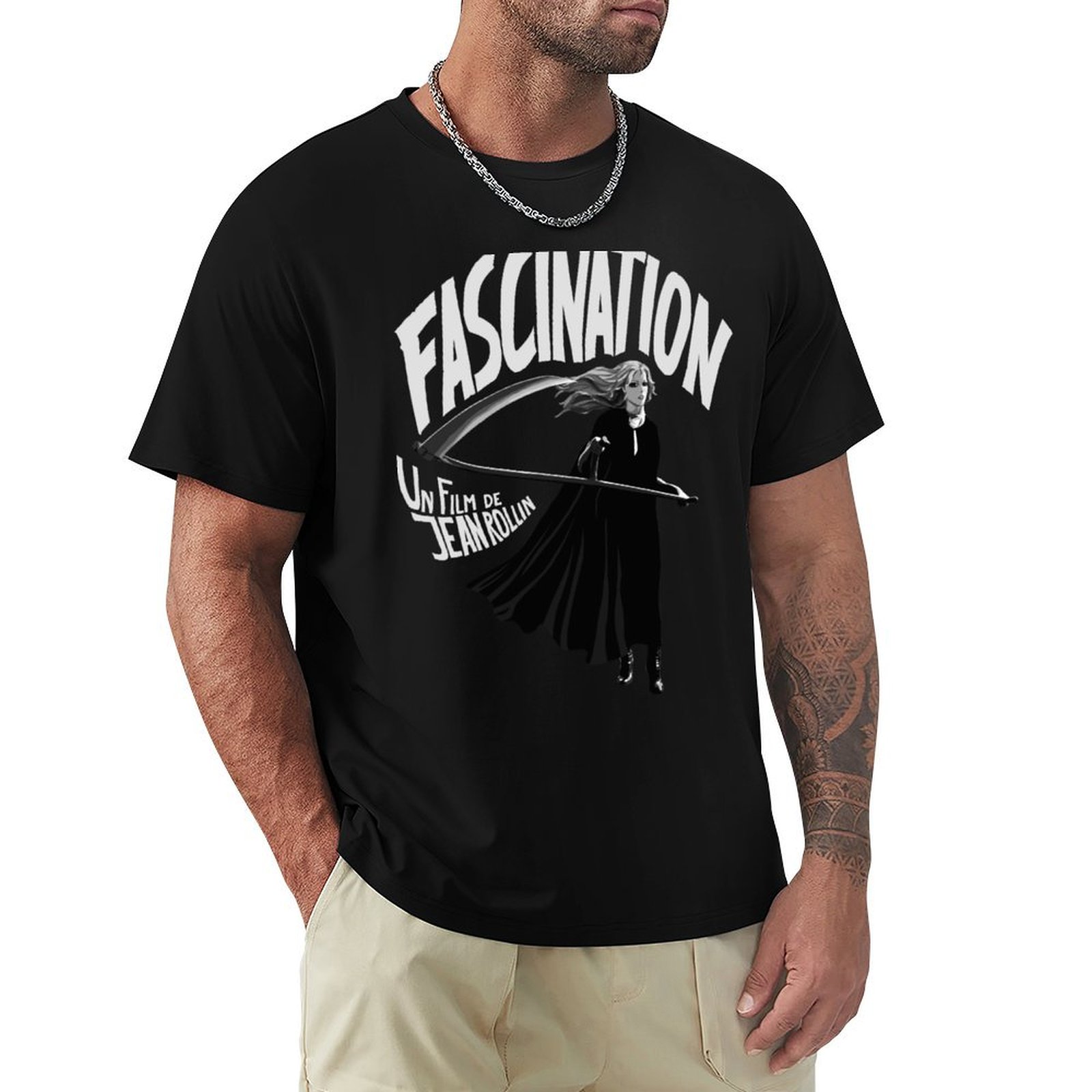 Jeans Shirt Fashion For Men - เสื้อยืดแฟชั่นสตรีทสไตล์ลำลอง Fascination Jean Rollin