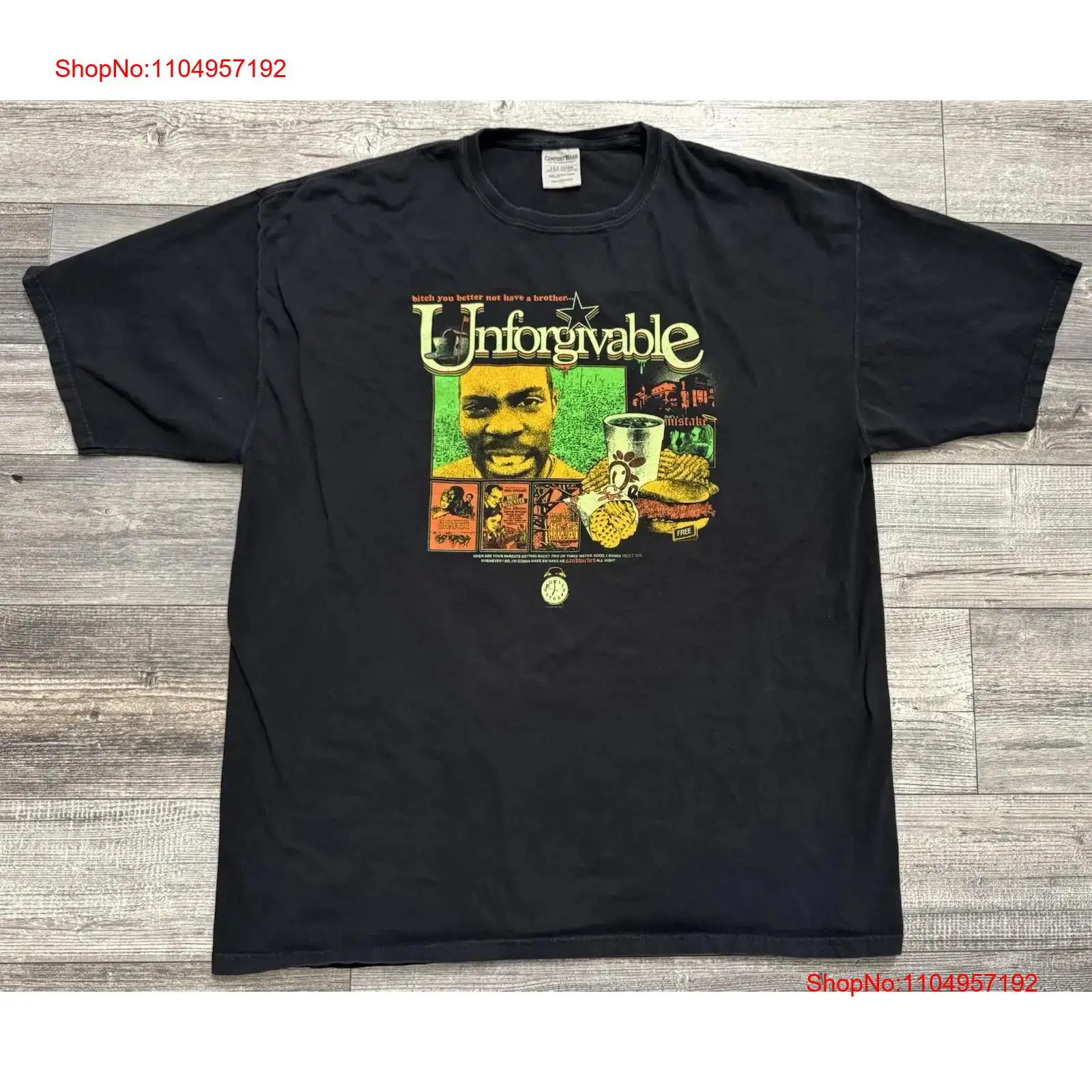 Men Fashion Youtubers - Unforgivable FSG T เสื้อไก่แซนวิชวาฟเฟิล Fries Viral