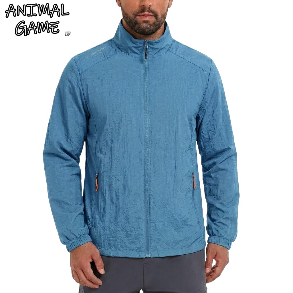 Corduroy Jacket Men - เสื้อคลุมกันแดด UPF50+ สำหรับผู้ชาย ระบายอากาศได้ดี กันน้ำ เหมาะสำหรับเล่นกีฬา