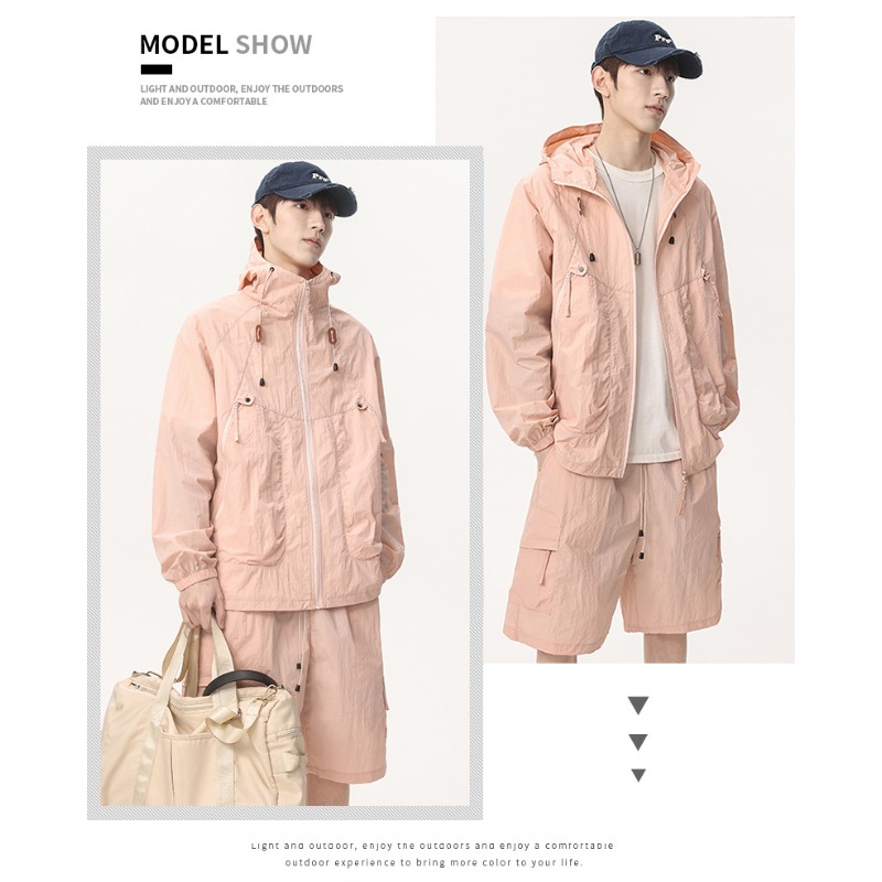 Corduroy Jacket Men - เสื้อผ้าป้องกันรังสียูวีสำหรับการเดินป่าและปีนเขา ทันสมัย น้ำหนักเบา ระบายอากาศได้ดี แห้งเร็ว เสื้อกันแดด