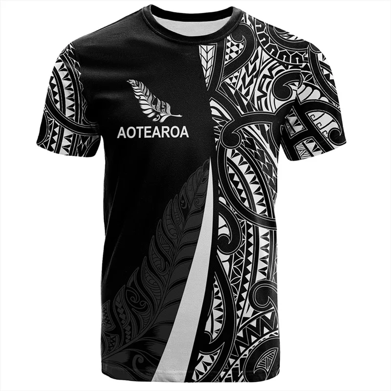 Mens Fashion Rugby Shirts - เสื้อยืดพิมพ์ลายรักบี้นิวซีแลนด์แบบ 3 มิติ เสื้อกีฬาฟิตเนสแห้งเร็วสำหรับผู้ชาย เด็ก แฟชั่นเสื้อฮาวาย