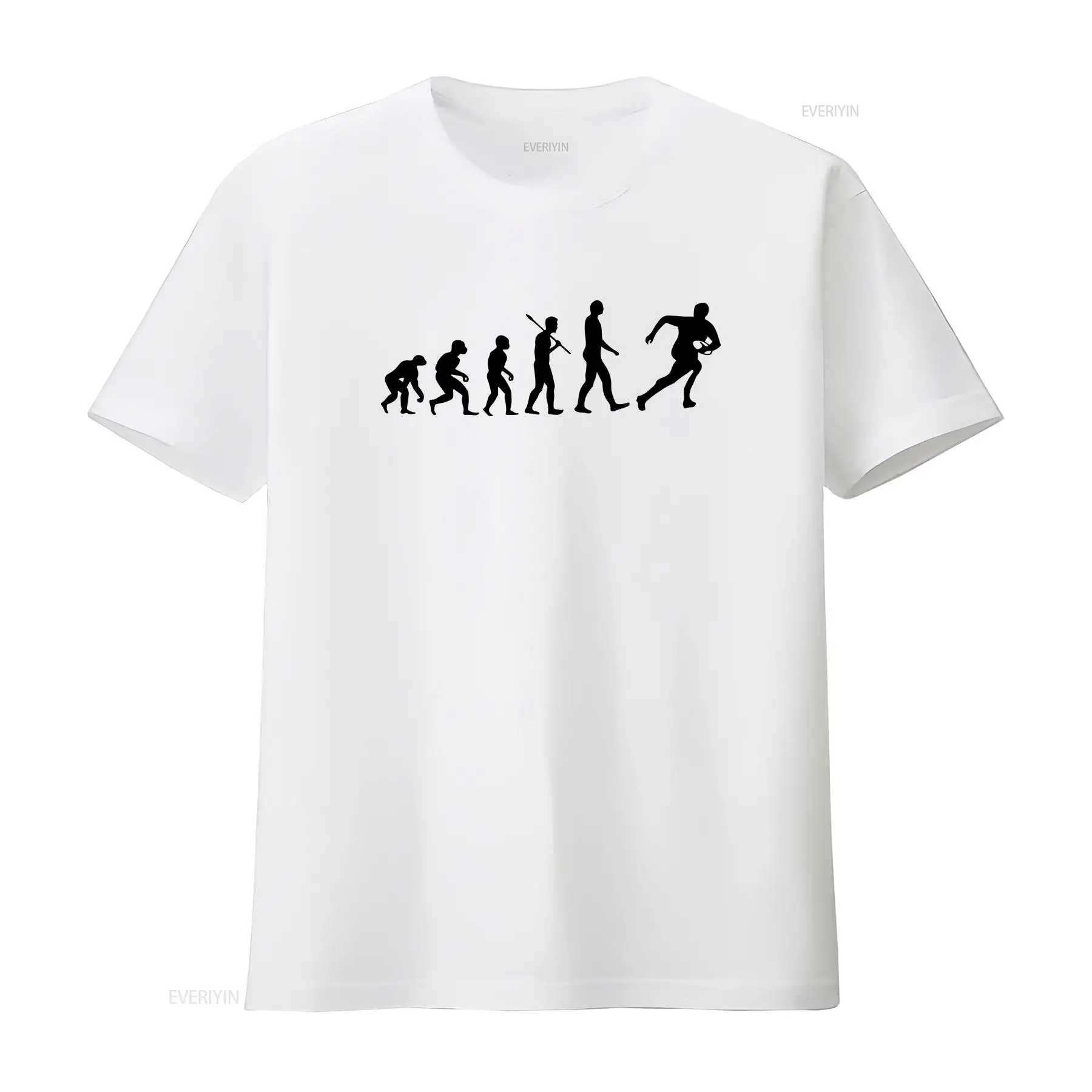 Mens Fashion Rugby Shirts - เสื้อยืดรักบี้ Evolution Of Rugby สำหรับผู้ใหญ่ ผู้ชาย
