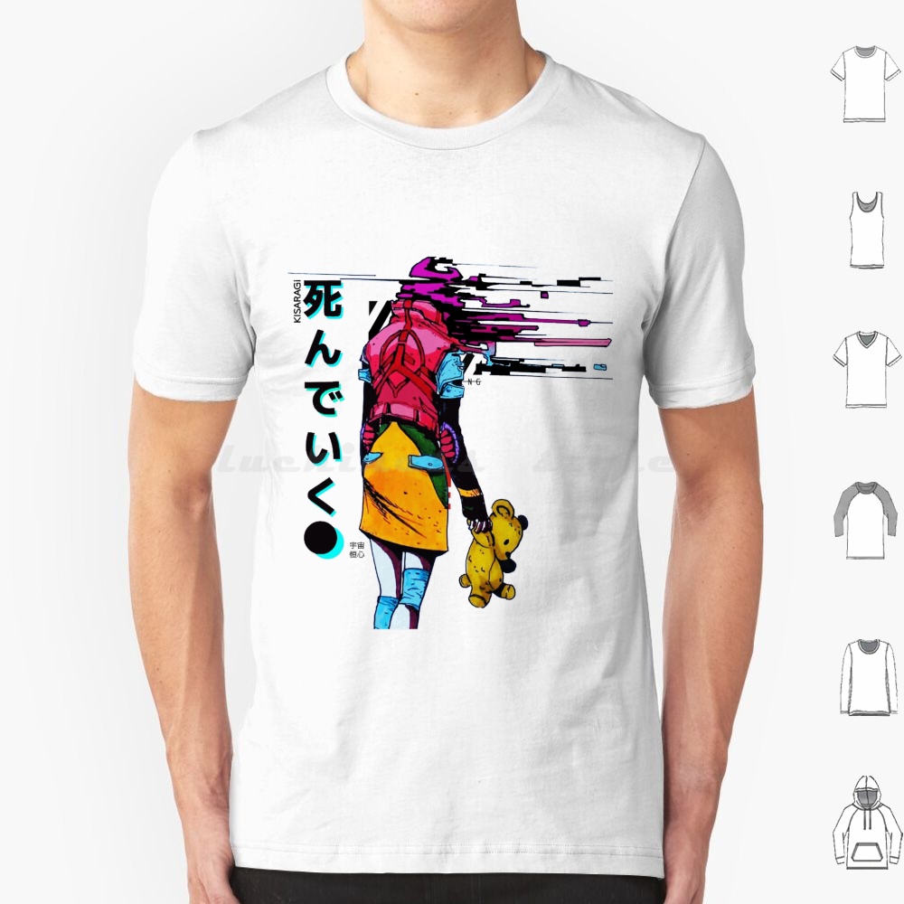 Mens Fashion Urban - เสื้อยืดลาย Vaporwave Japanese Glitch Girl สำหรับผู้ชาย