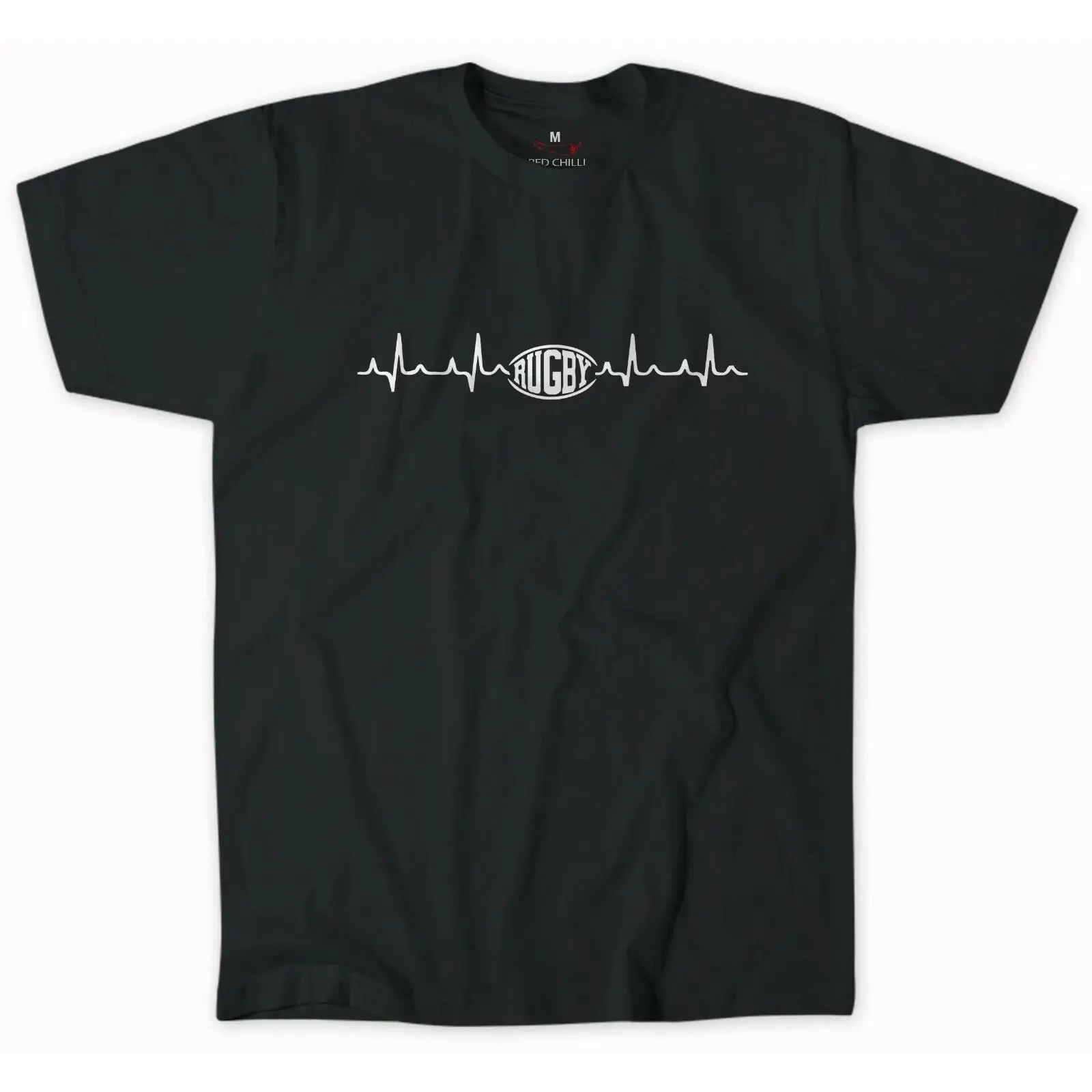 Mens Fashion Rugby Shirts - เสื้อยืดรักบี้ Herzschlag Puls ลายกราฟิกแนววินเทจ ลุคเท่ๆ สไตล์วินเทจ