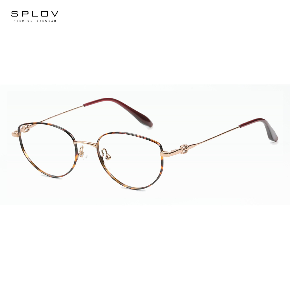 Men'S Fashion Non Prescription Glasses - กรอบแว่นตาทรงแคทอายโลหะสไตล์เรโทร กรอบลายกระดองเต่าสุดหรู แว่นตาไม่มีค่าสายตาสำหรับผู้หญิง