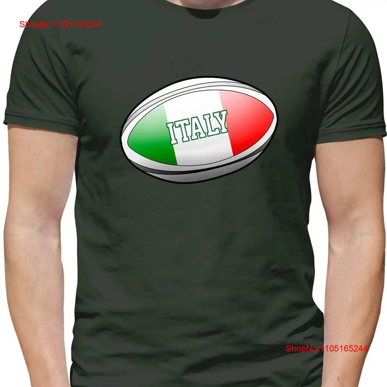 Mens Fashion Rugby Shirts - เสื้อยืดลายธงชาติอิตาลี รักบี้บอล สำหรับผู้ชาย อิตาลี 6 ลีก