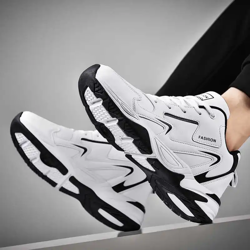 Men'S Fashion For Big Guys - เย็นฤดูใบไม้ผลิ GYM รองเท้าผ้าใบ Casual Loafers Mens