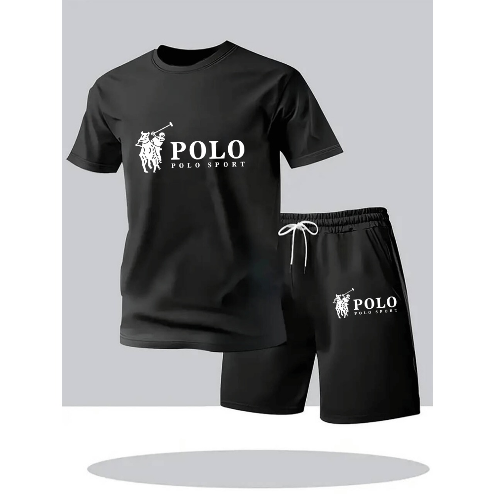 Mens Fashion Urban - ชุดเซ็ตฤดูร้อนปี 2026 สำหรับผู้ชาย เสื้อยืดและกางเกงขาสั้นแฟชั่นลำลองสไตล์คนเมือง คุณภาพสูง คอกลม