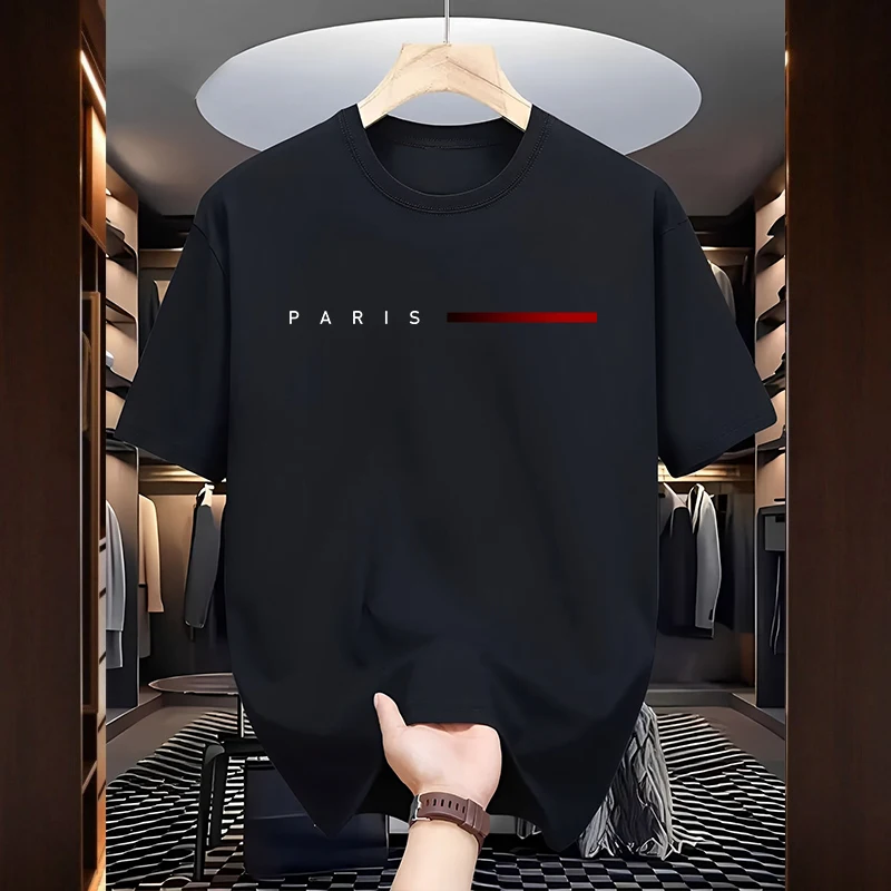 Men'S Fashion Paris 2025 - ปารีสแฟชั่นเสื้อยืดสําหรับชายคุณภาพสูง 100% Cotton O-คอสั้นแขนเสื้อกลางแจ้งสบายๆTees 2025 ชายเสื้อผ้า