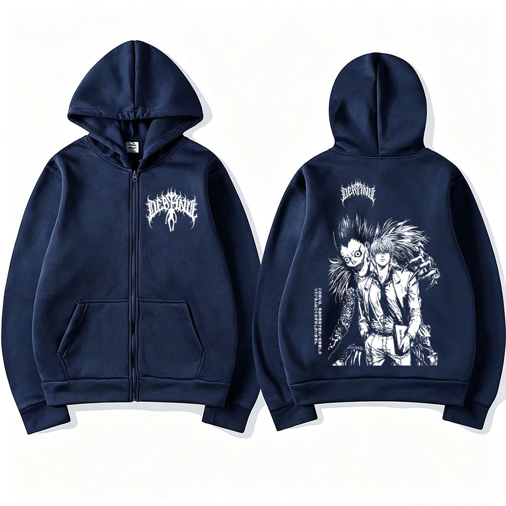 เสื้อฮู้ดซิปอนิเมะ เดธโน้ต ริว - Mens Fashion Zip Up Hoodies บทวิจารณ์และราคา