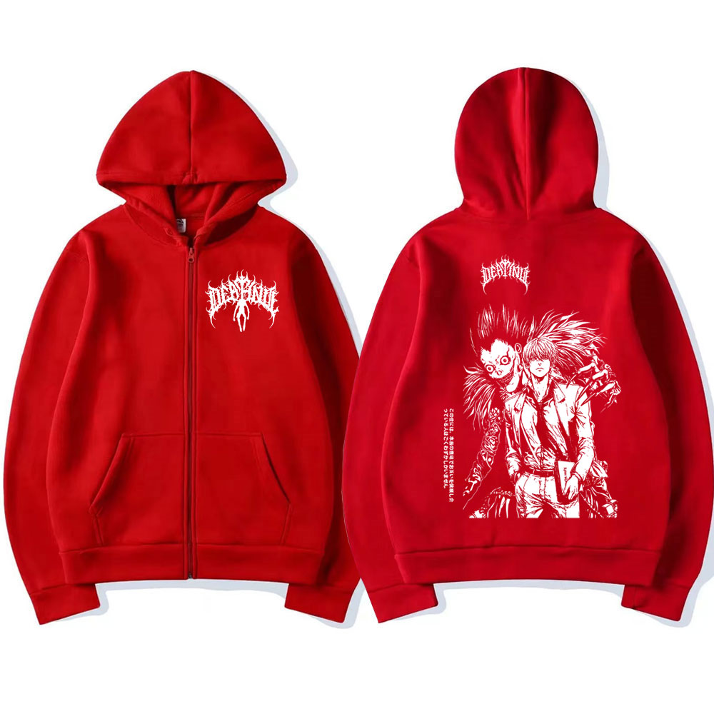 เสื้อฮู้ดซิปอนิเมะ เดธโน้ต ริว - Mens Fashion Zip Up Hoodies บทวิจารณ์และราคา