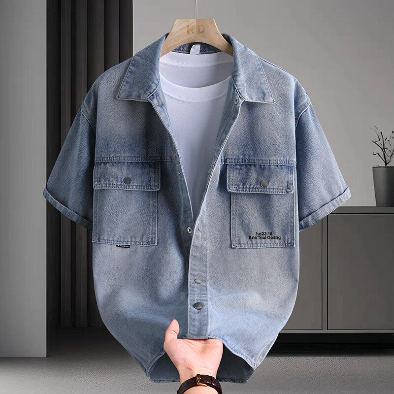 เสื้อเชิ้ตยีนส์ผู้ชายแฟชั่นฤดู - Mens Fashion Urban บทวิจารณ์และราคา