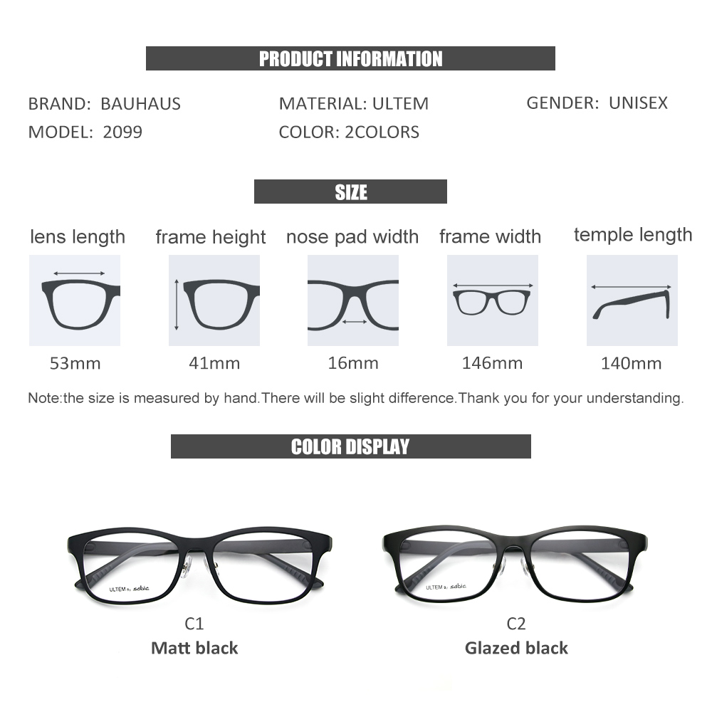 2099ผู้ชายแว่นสายตากรอบแก้วชาย - Men'S Fashion Non Prescription Glasses บทวิจารณ์และราคา
