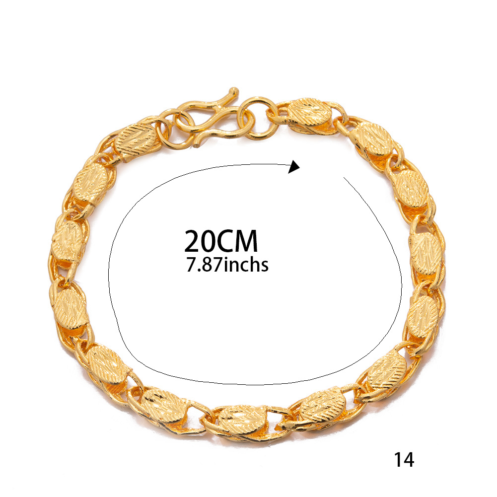 20 ซม.อินเทรนด์สีทองสร้อยข้อมื - Dubai Men'S Fashion บทวิจารณ์และราคา