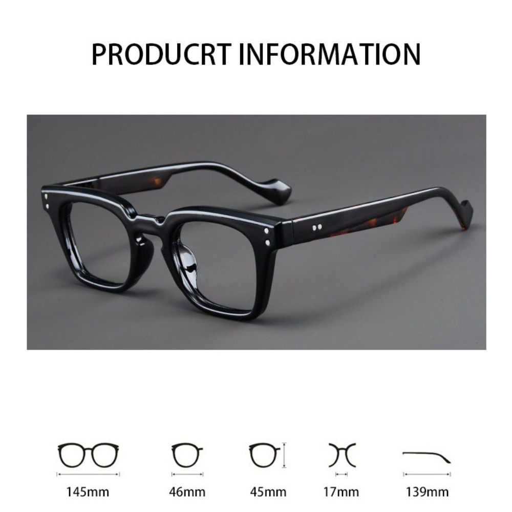 แว่นตากรอบใหญ่แบบใหม่ แฟชั่นกร - Men'S Fashion Non Prescription Glasses บทวิจารณ์และราคา
