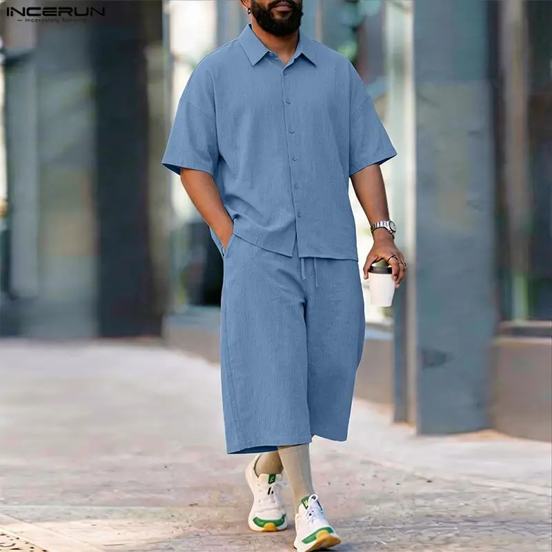 INCERUN ชุดเซ็ตผู้ชาย เสื้อเชิ - Men'S Fashion For Summer 2026 บทวิจารณ์และราคา