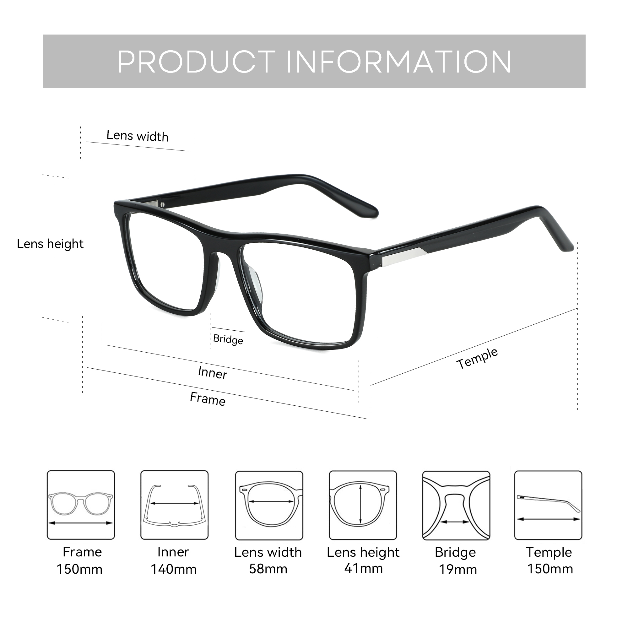 ZENOTTICแนวโน้มAcetateแว่นตาขน - Men'S Fashion Non Prescription Glasses บทวิจารณ์และราคา