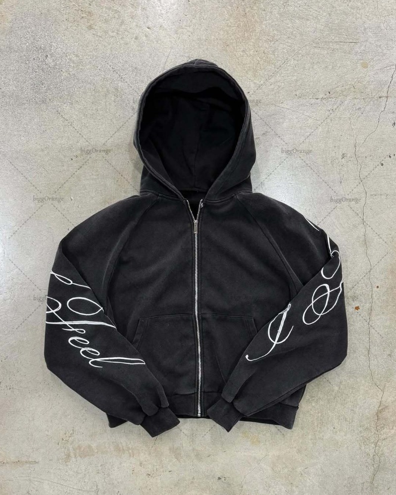Y2K Harajuku Gothic Letter พิม - Mens Fashion Zip Up Hoodies บทวิจารณ์และราคา