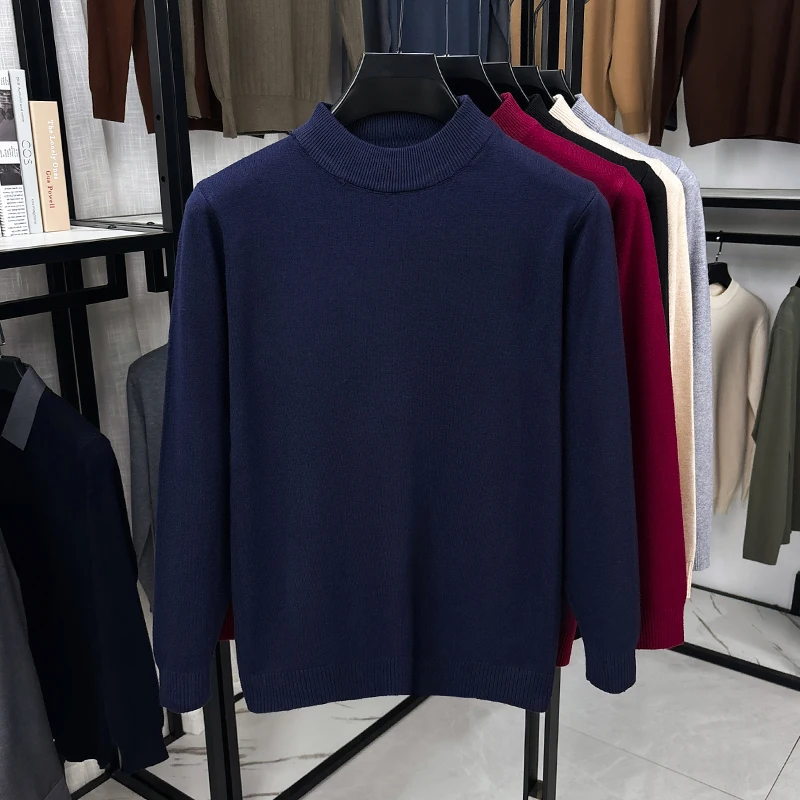 เสื้อสเวตเตอร์คอเต่าทรงปกติสำห - Knitted Cardigan Men บทวิจารณ์และราคา