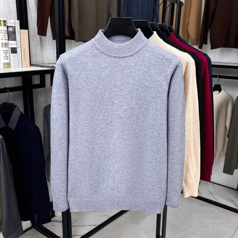 เสื้อสเวตเตอร์คอเต่าทรงปกติสำห - Knitted Cardigan Men บทวิจารณ์และราคา