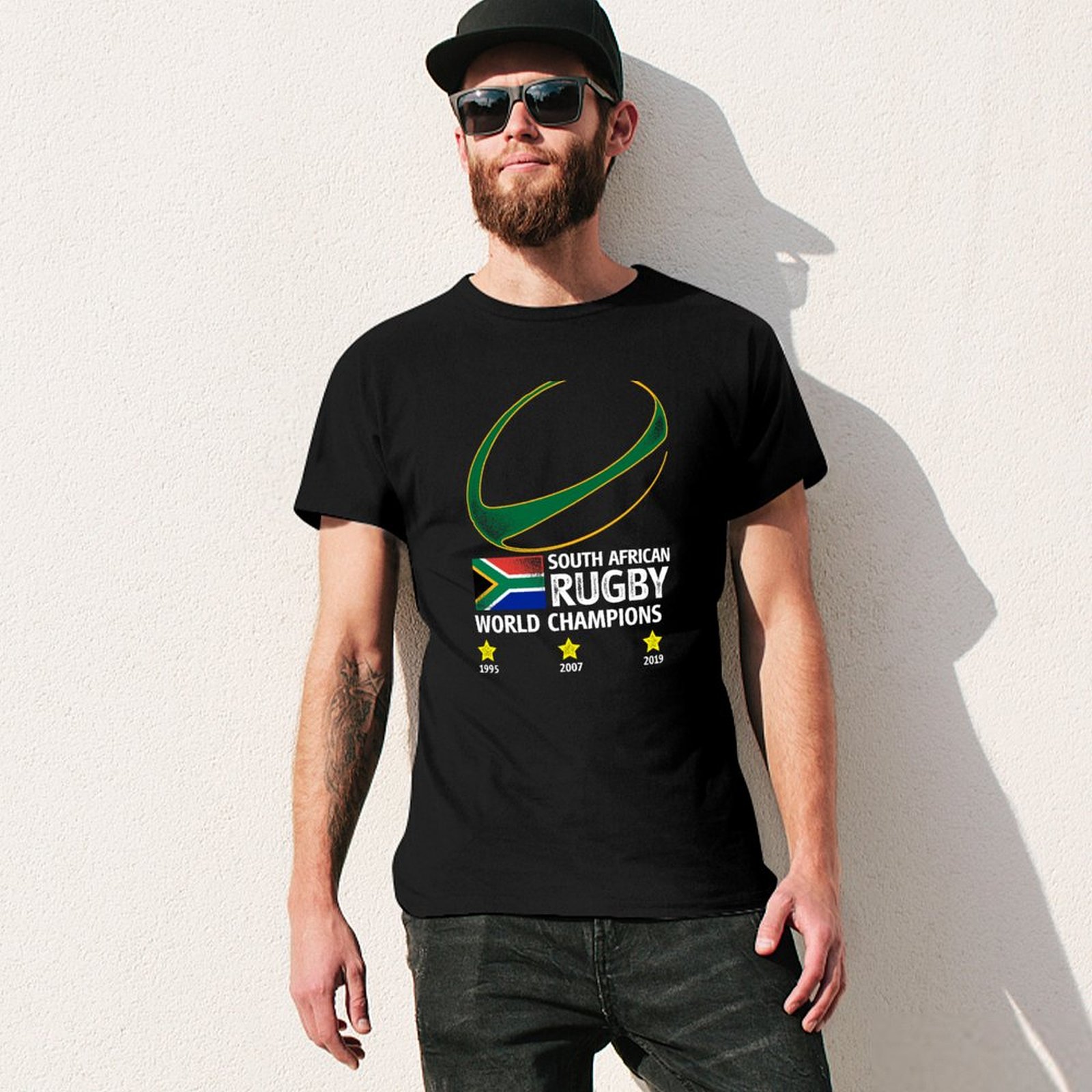 เสื้อยืดทีมแชมป์โลกรักบี้แอฟริ - Mens Fashion Rugby Shirts บทวิจารณ์และราคา