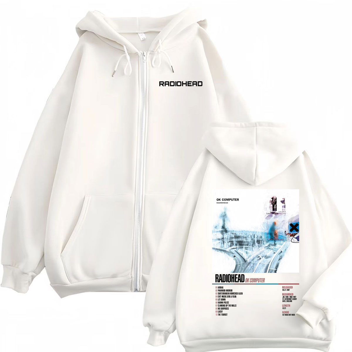 เสื้อฮู้ดซิปพิมพ์ลายอัลบั้มเพล - Mens Fashion Zip Up Hoodies บทวิจารณ์และราคา