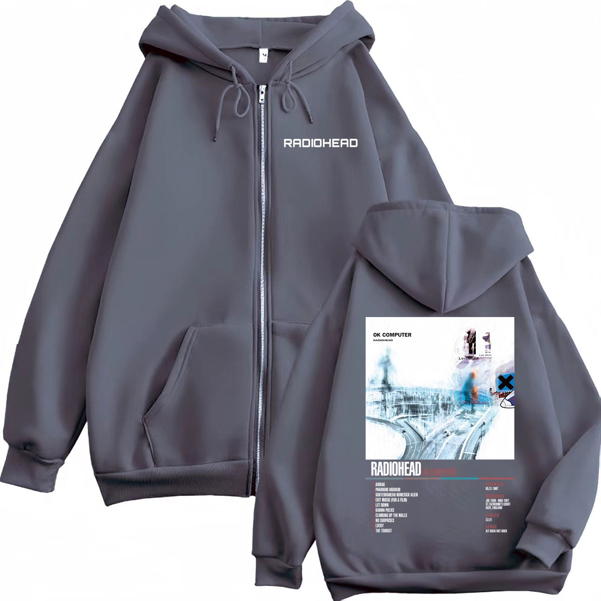เสื้อฮู้ดซิปพิมพ์ลายอัลบั้มเพล - Mens Fashion Zip Up Hoodies บทวิจารณ์และราคา