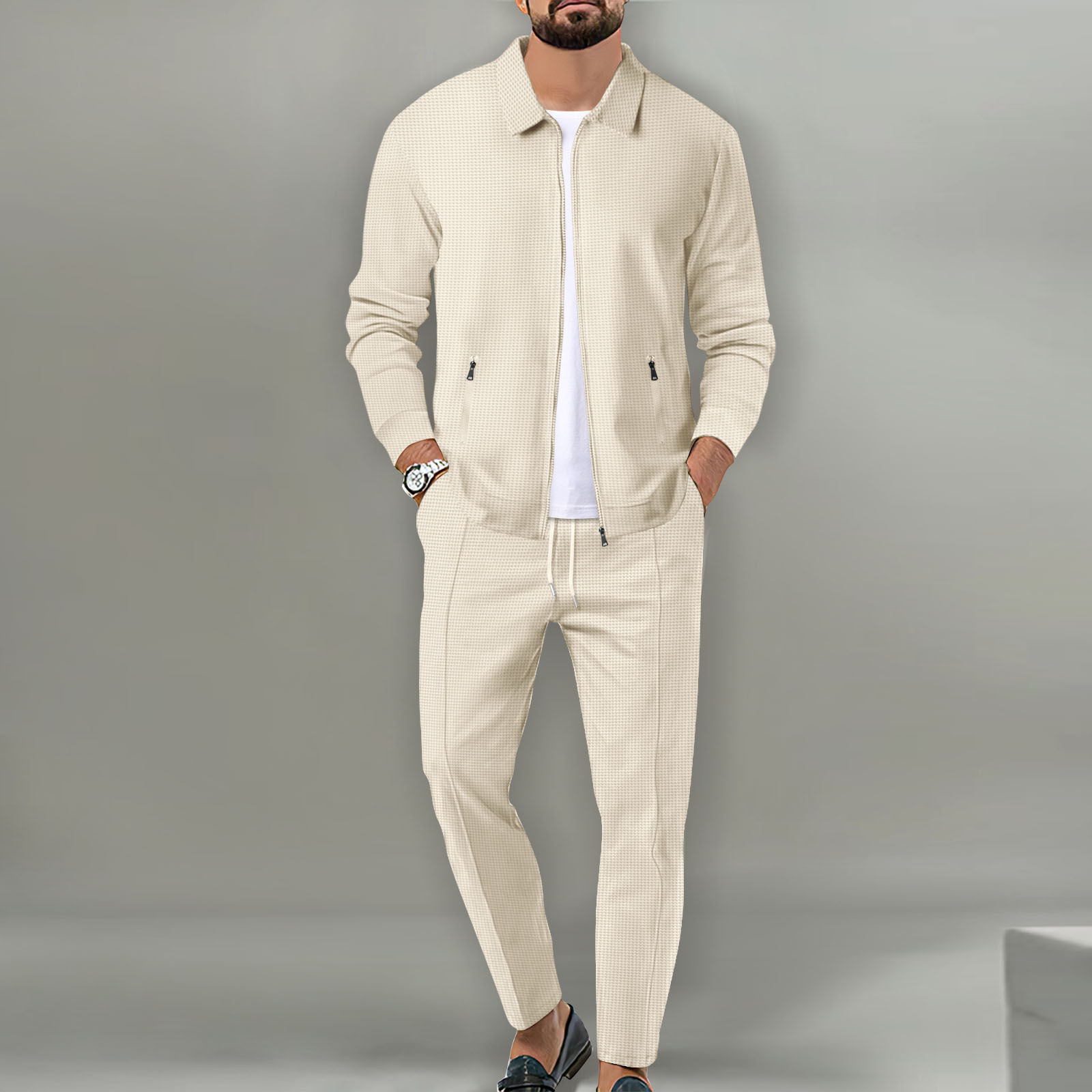 ชุดแจ็คเก็ตฤดูใบไม้ร่วงสำหรับผ - Knitted Cardigan Men บทวิจารณ์และราคา