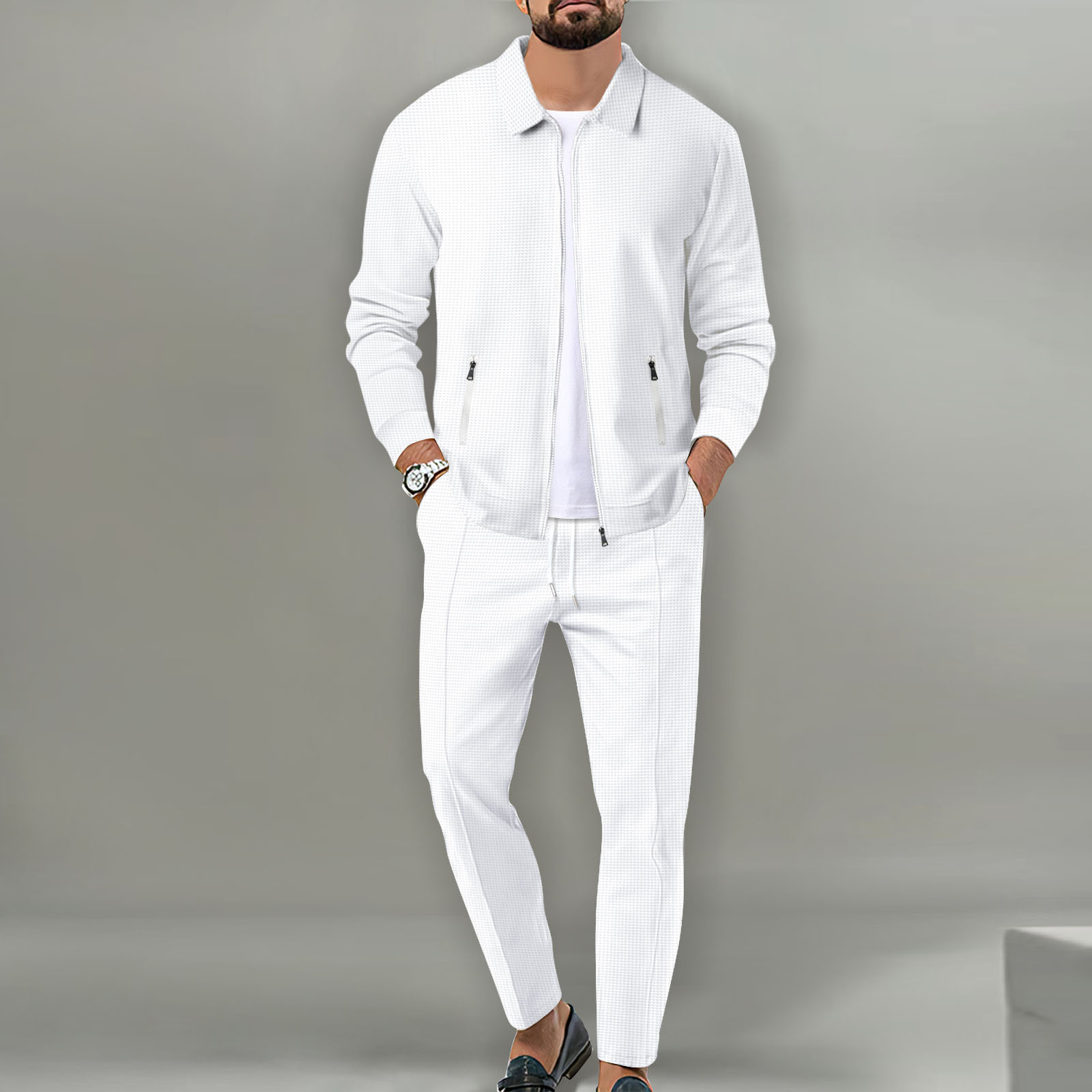 ชุดแจ็คเก็ตฤดูใบไม้ร่วงสำหรับผ - Knitted Cardigan Men บทวิจารณ์และราคา