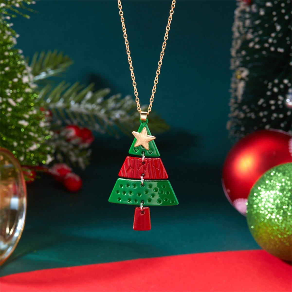 สร้อยคอจี้ต้นคริสต์มาสโลหะหลาก - Men'S Fashion Xmas Party บทวิจารณ์และราคา