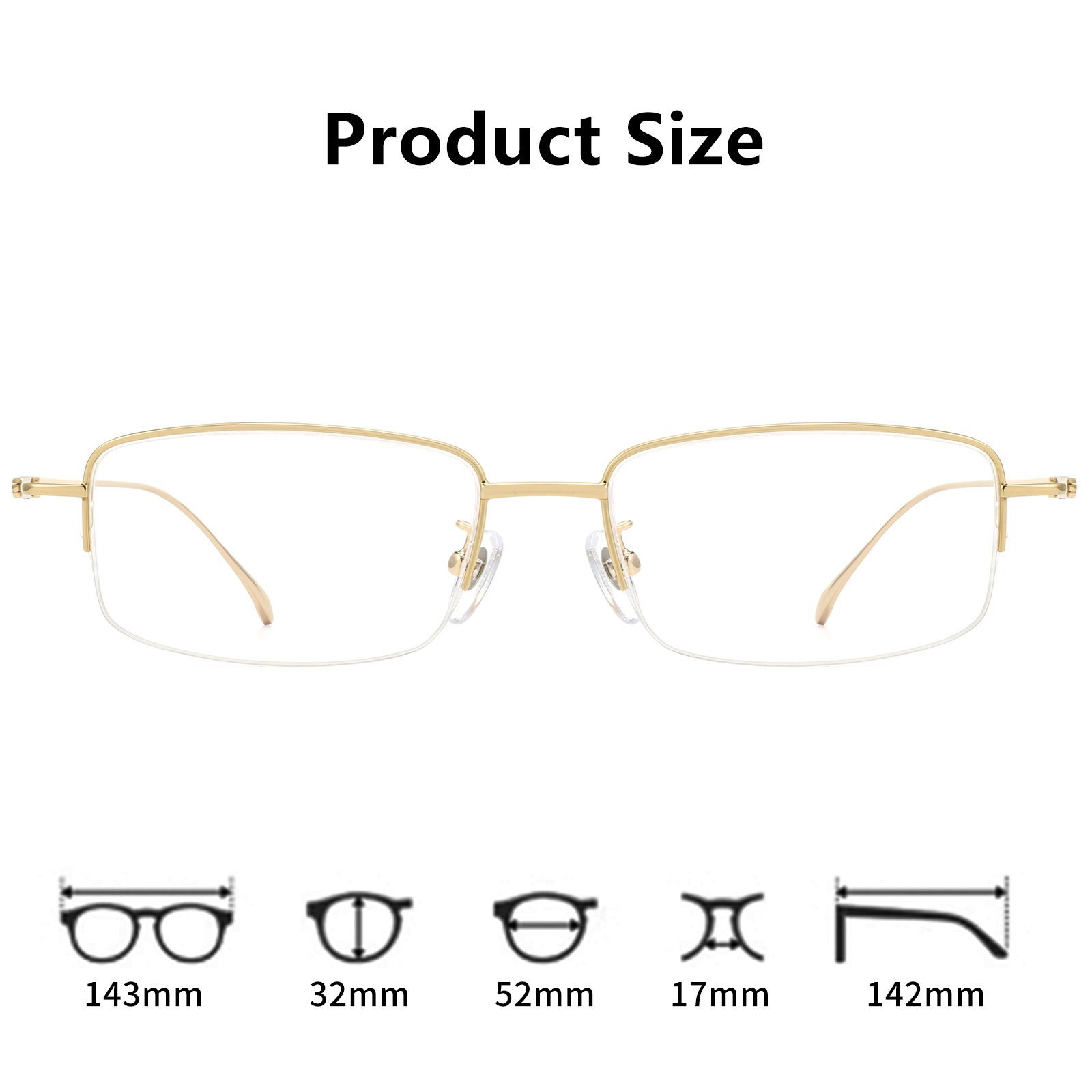 แฟชั่นธุรกิจกรอบแว่นสายตาไทเทเ - Men'S Fashion Non Prescription Glasses บทวิจารณ์และราคา