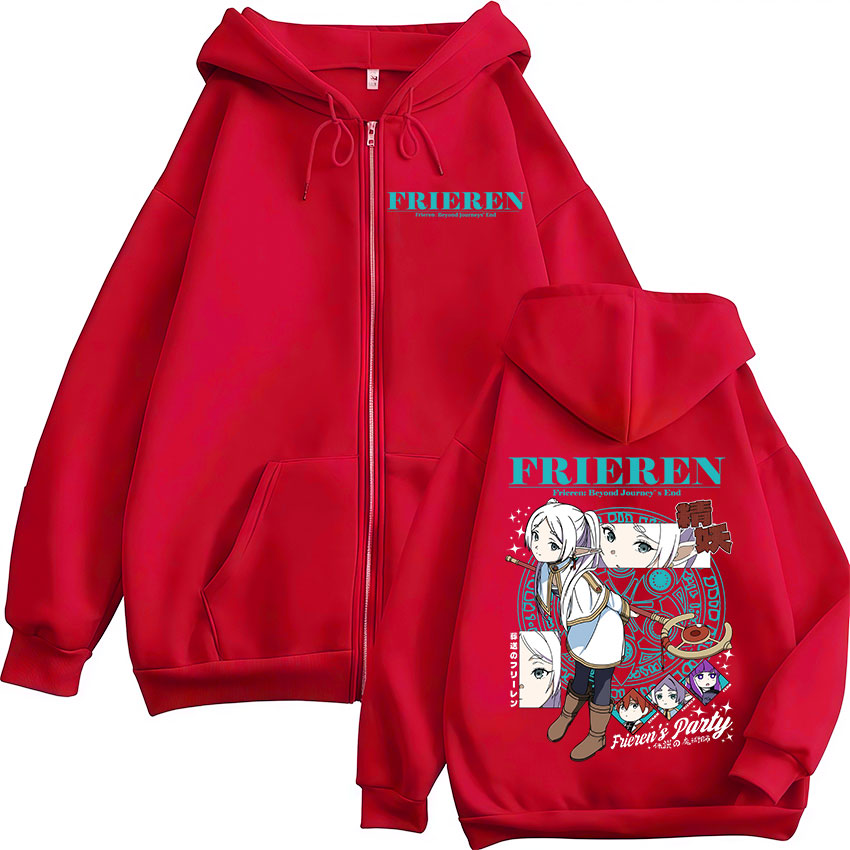 เสื้อฮู้ดซิปอนิเมะ Frieren: Be - Mens Fashion Zip Up Hoodies บทวิจารณ์และราคา