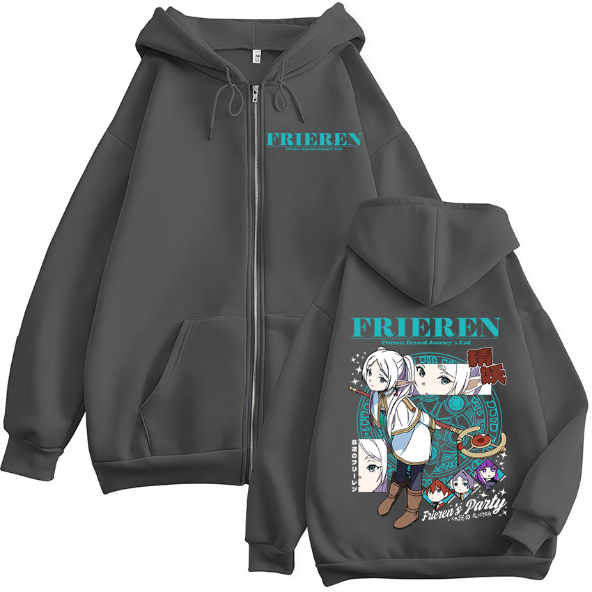 เสื้อฮู้ดซิปอนิเมะ Frieren: Be - Mens Fashion Zip Up Hoodies บทวิจารณ์และราคา