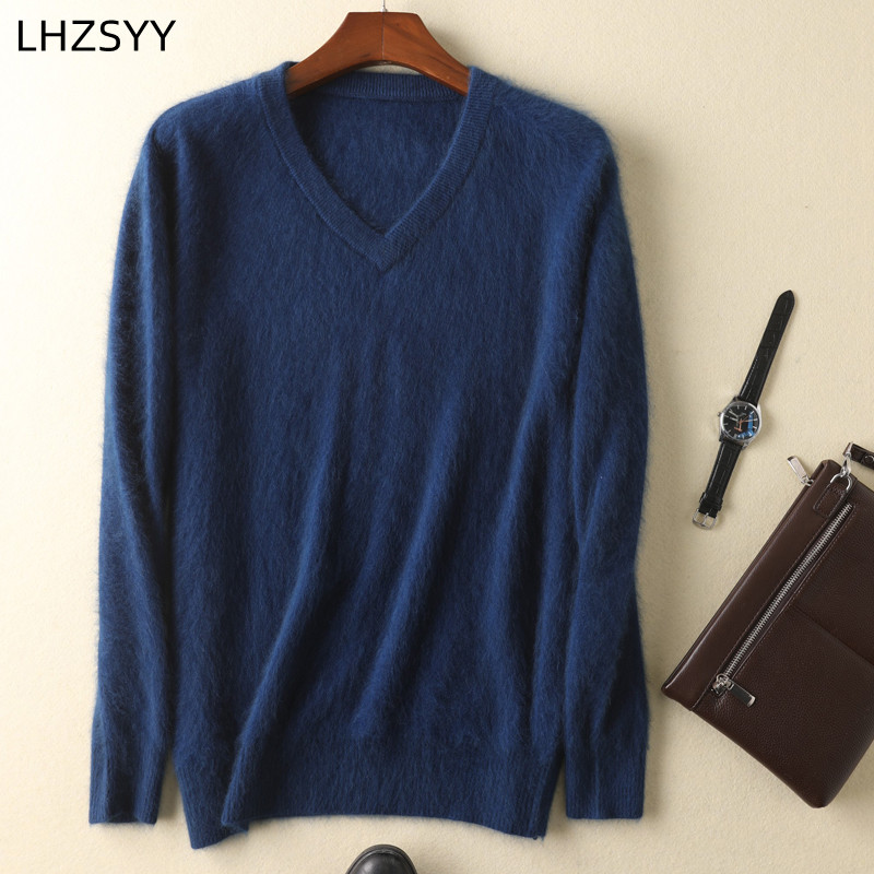 LHZSYY ผู้ชาย 100% Mink Cashme - Knitted Cardigan Men บทวิจารณ์และราคา