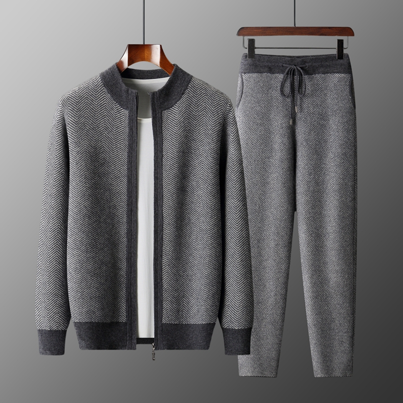 ชุดแจ็คการ์ดขนแกะเมอริโน 100%  - Knitted Cardigan Men บทวิจารณ์และราคา