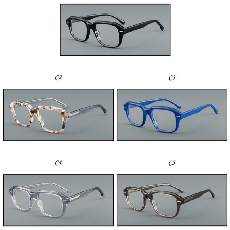 กรอบแว่นตาอะซิเตททรงสี่เหลี่ยม - Men'S Fashion Non Prescription Glasses บทวิจารณ์และราคา