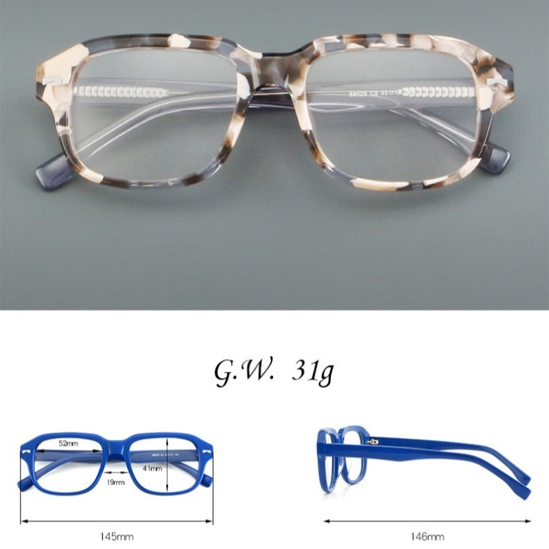 กรอบแว่นตาอะซิเตททรงสี่เหลี่ยม - Men'S Fashion Non Prescription Glasses บทวิจารณ์และราคา