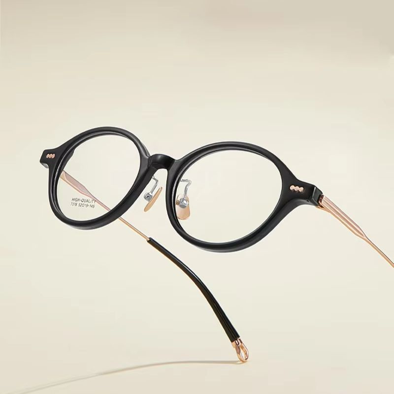 กรอบแว่นตาแฟชั่นใหม่ทรงวงรี TR - Men'S Fashion Non Prescription Glasses บทวิจารณ์และราคา