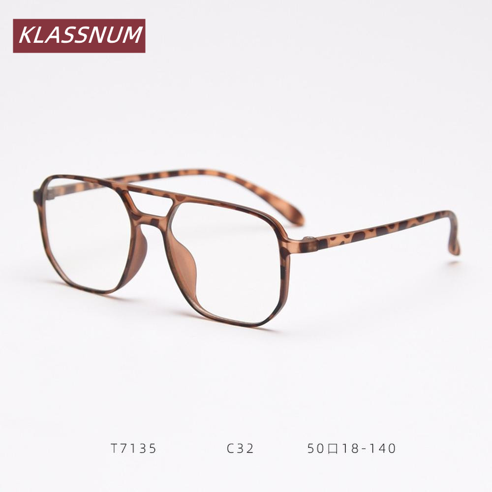 KLASSNUM ดับเบิ้ลบリッジทรงสี่เหล - Men'S Fashion Non Prescription Glasses บทวิจารณ์และราคา