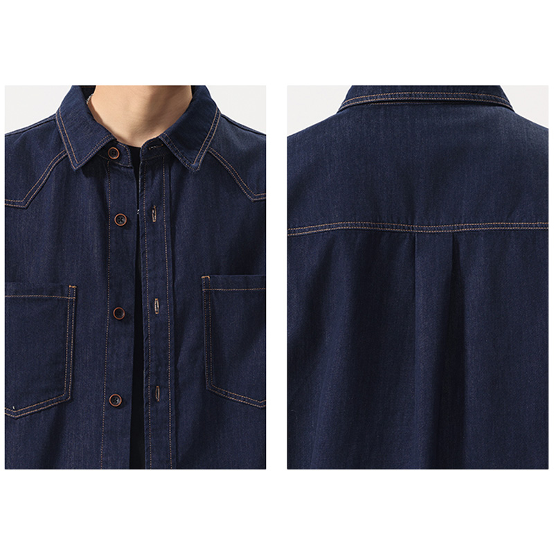 ฤดูร้อนน้ําหนักเบาบาง DENIM เส - Jeans Shirt Fashion For Men บทวิจารณ์และราคา