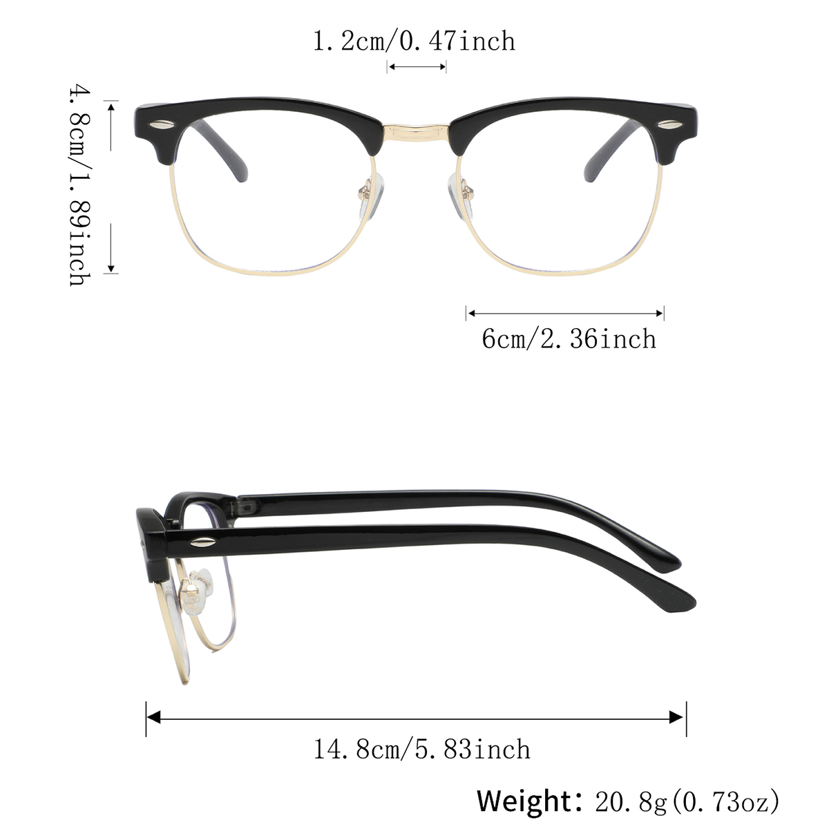 แว่นตาแฟชั่นทรงเหลี่ยมโลหะสำหร - Men'S Fashion Non Prescription Glasses บทวิจารณ์และราคา