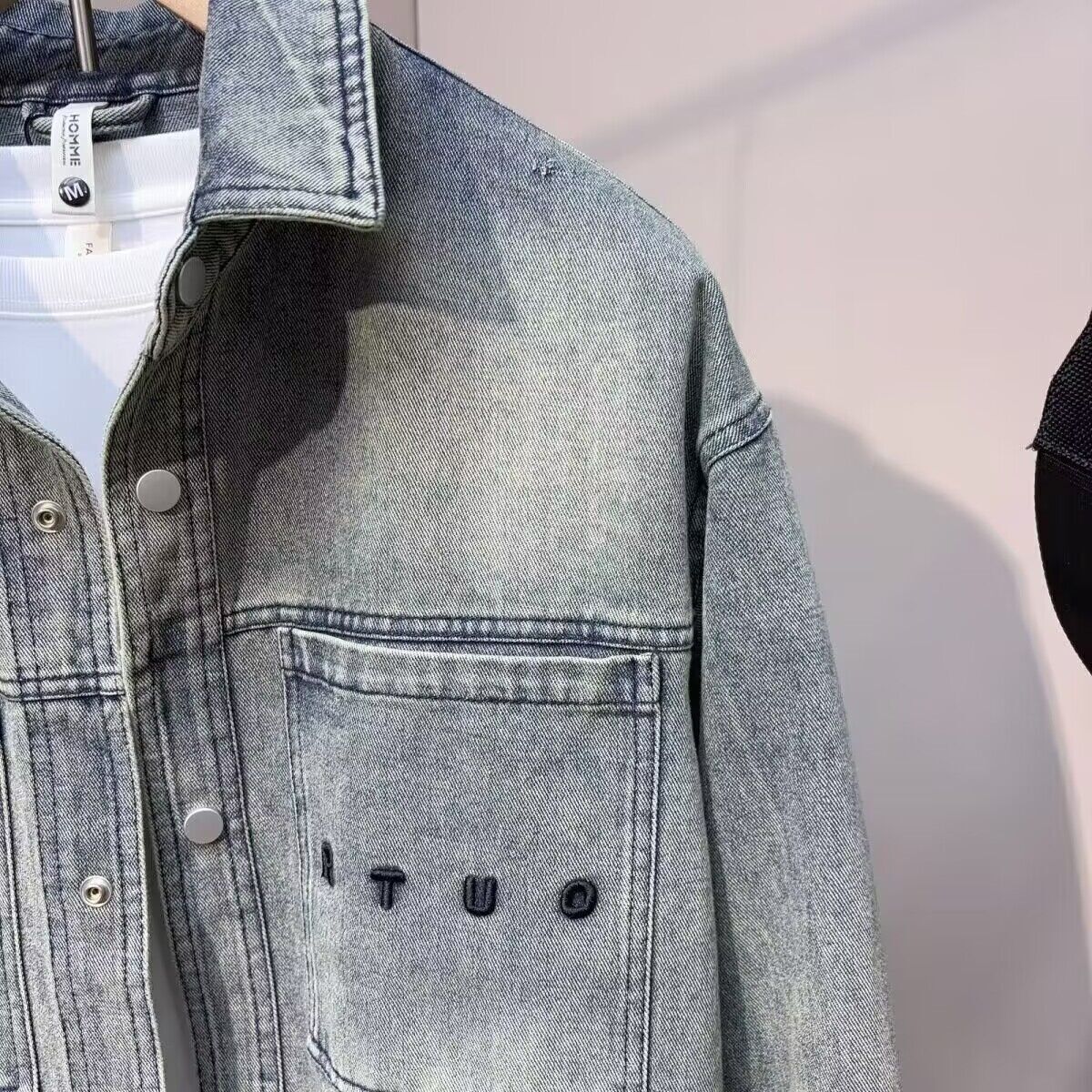 Vintage Clean fit ฤดูใบไม้ผลิฤ - Jeans Shirt Fashion For Men บทวิจารณ์และราคา