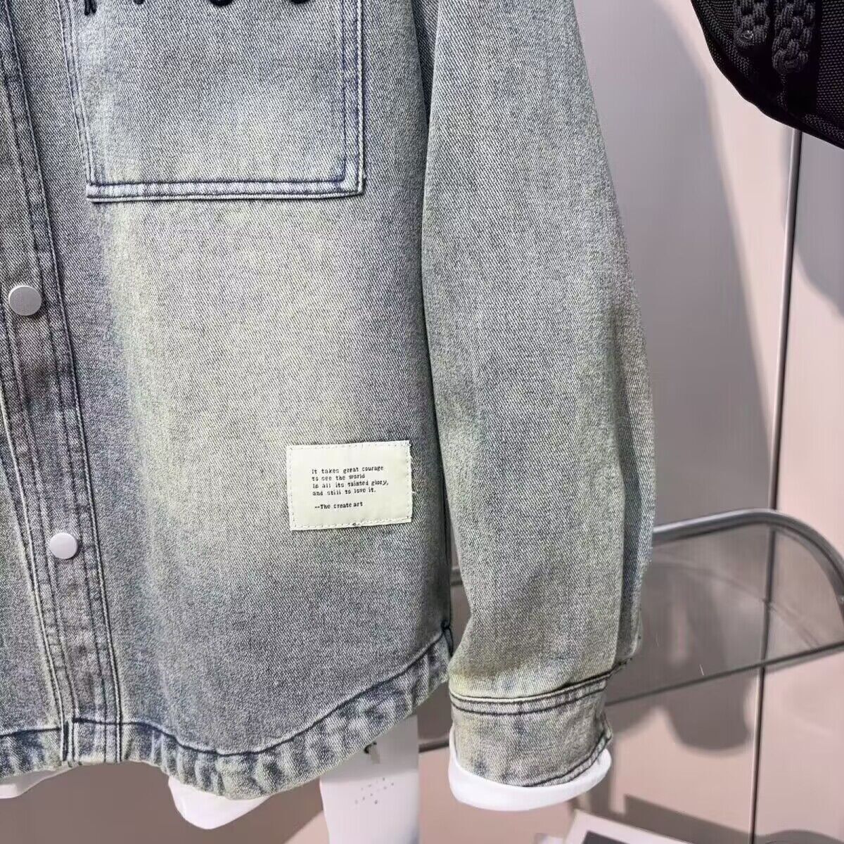 Vintage Clean fit ฤดูใบไม้ผลิฤ - Jeans Shirt Fashion For Men บทวิจารณ์และราคา