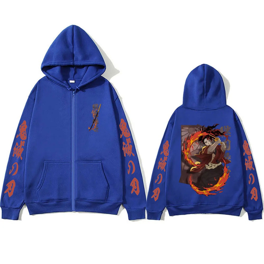 เสื้อฮู้ดซิป Demon Slayer ตัวล - Mens Fashion Zip Up Hoodies บทวิจารณ์และราคา