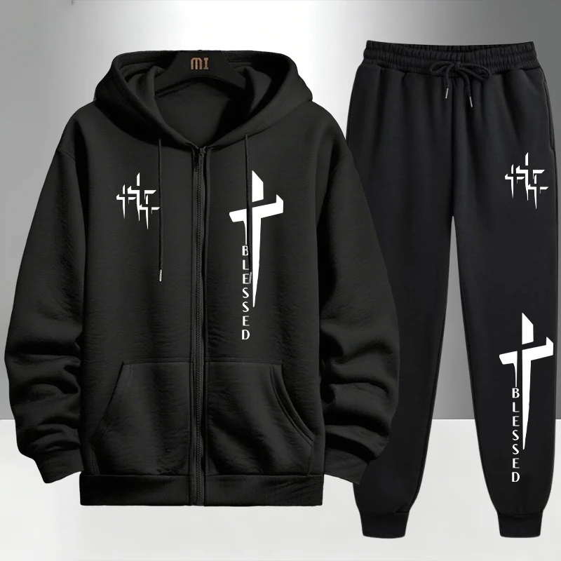 ชุดวอร์มพิมพ์ลาย Cross Blessed - Mens Fashion Urban บทวิจารณ์และราคา