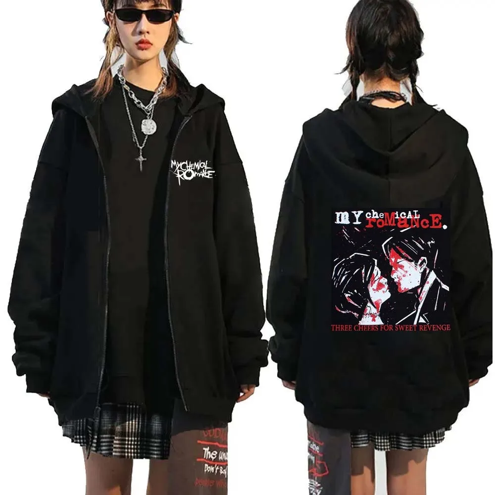 Rock Band My Chemical Romance  - Mens Fashion Zip Up Hoodies บทวิจารณ์และราคา