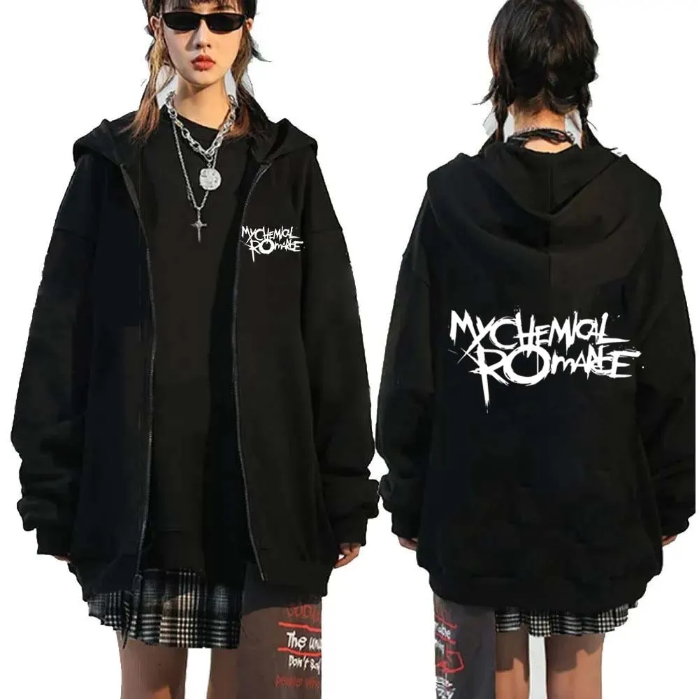 Rock Band My Chemical Romance  - Mens Fashion Zip Up Hoodies บทวิจารณ์และราคา